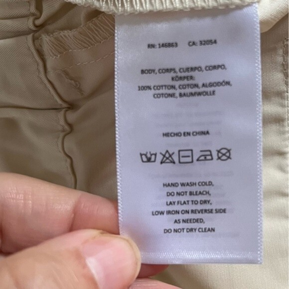 Anthropologie  Mare Mare Curved-Hem Chino Pants in Light Sand NWT - Picture 12 of 12